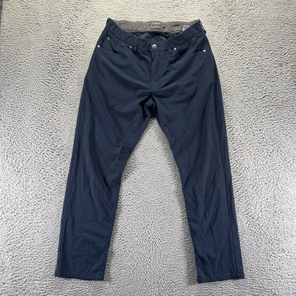 Vintage Genes Pant Mens 36x30 Blue Polyester Golf Performance Straight Athletic